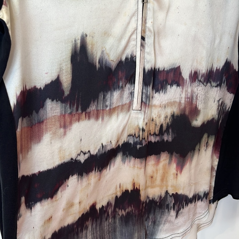 Go By Go Silk Zippy Redux Blouse Top Size M - image 3